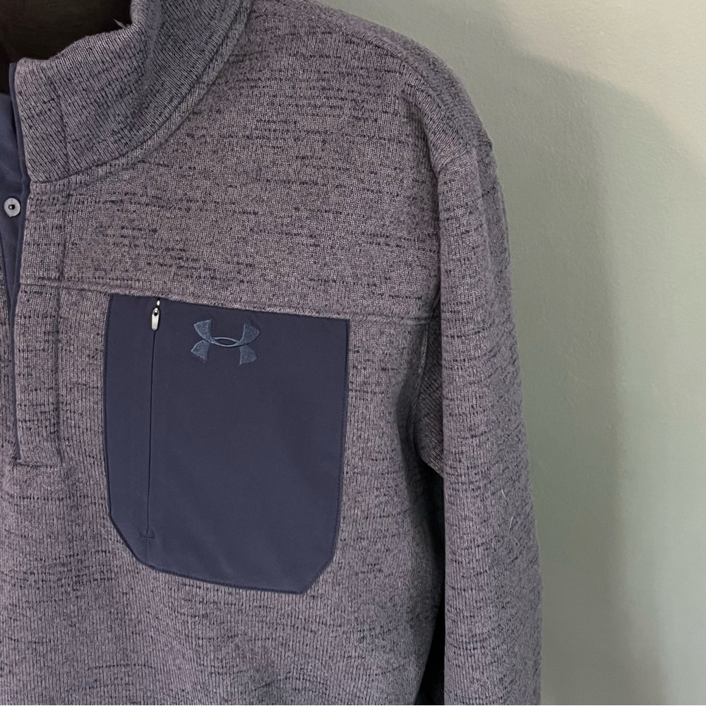 Under Armour Men's Navy Blue Specialist Henley 2.0 Long Sleeve Big and Tall 4XL - Picture 3 of 7